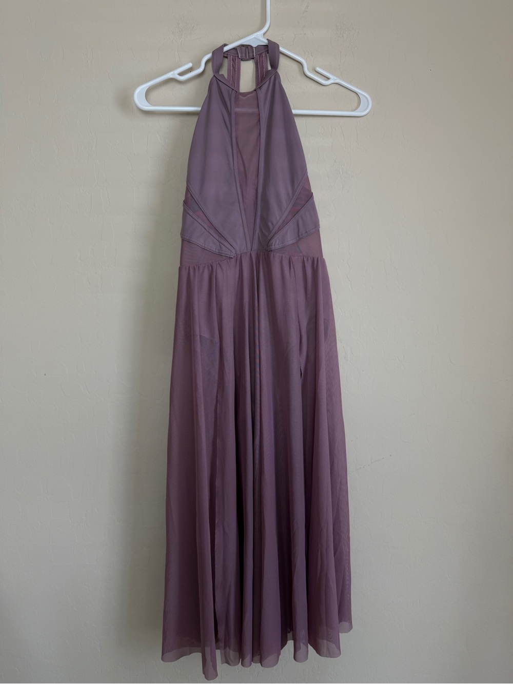 Balera Small Adult Mauve Halter Midi Dance Dress Contemporary - Picture 2 of 7